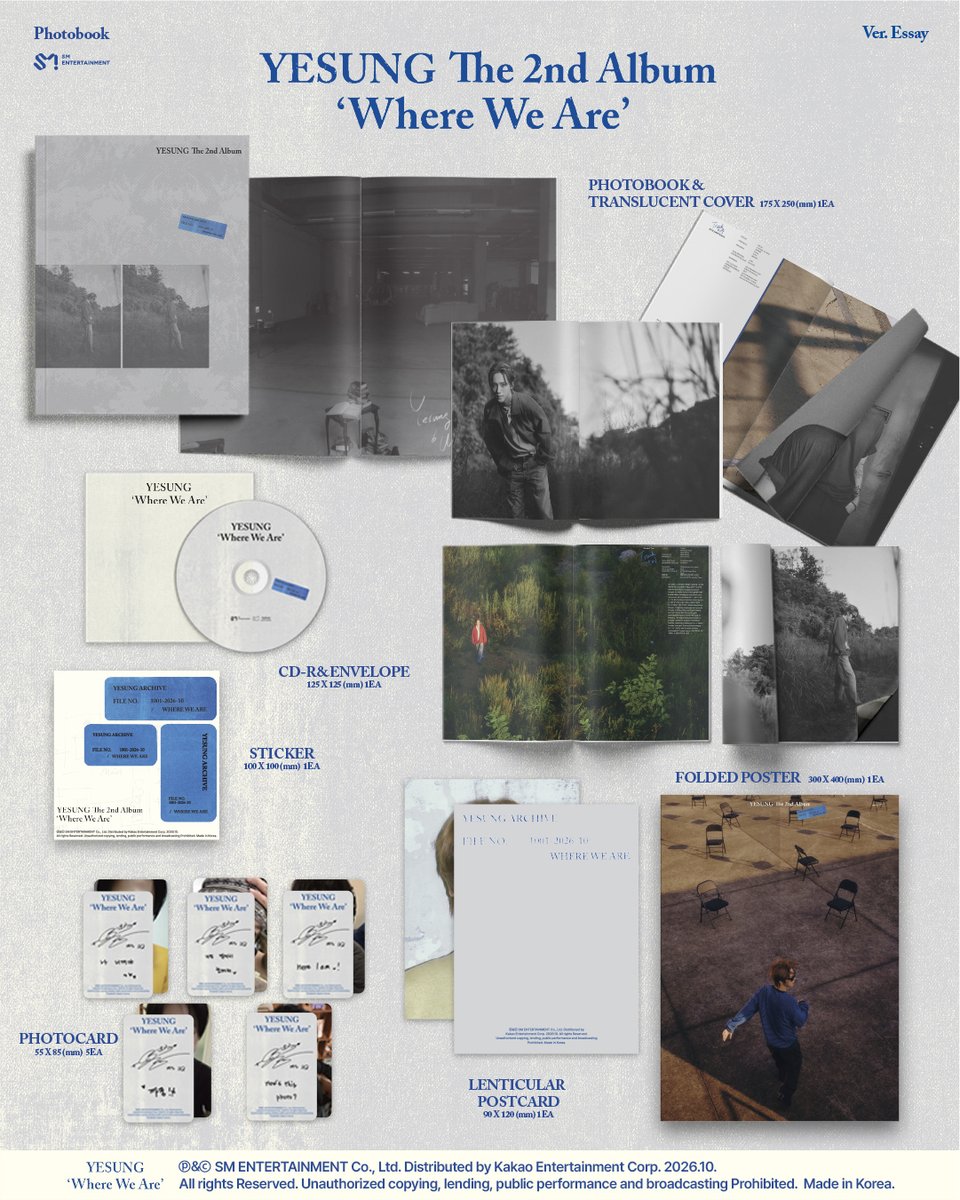 YESUNG_smtown's tweet photo. Album Details (Photobook Ver.)

YESUNG 예성 The 2nd Album 【Where We Are】
➫ 2026.10.06 6PM (KST)

💿Pre-order
https://t.co/qnKzX87rOr 

#예성 #YESUNG
#슈퍼주니어 #SUPERJUNIOR
#WhereWeAre https://t.co/XZ3UDp1nF0