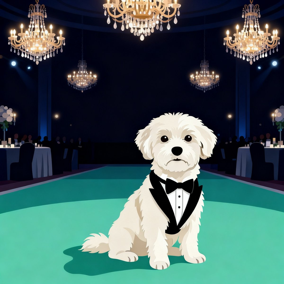 delreyonsolana's tweet photo. Some dogs go to the dog park. Some dogs go to the gala. https://t.co/JMGcloeCz2