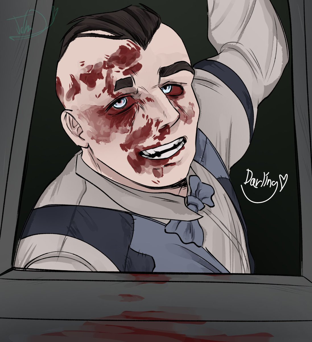 JohnLunacy's tweet photo. “Don’t be shy.. 
c’mon come to your husband.”

#outlast #outlastwhistleblower #eddiegluskin #art #fanart #fyp ❤️ https://t.co/cLd2wkt3xe