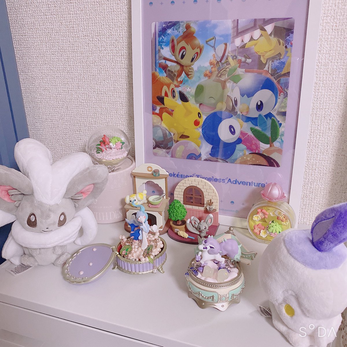 492to495's tweet photo. うちのリーメント達。
ここに…次発売されるシェイミの噴水欲しいんだ！！！ https://t.co/UEjYQLT2Zq