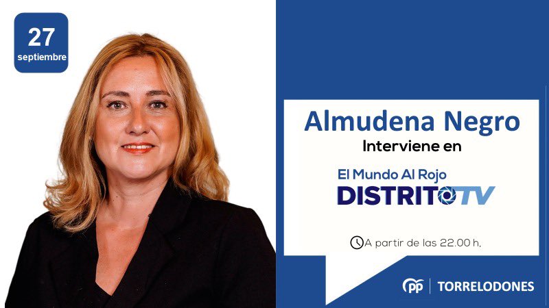 almudenanegro's tweet photo. Esta noche nos vemos en @_DistritoTV https://t.co/teKjgiiEou