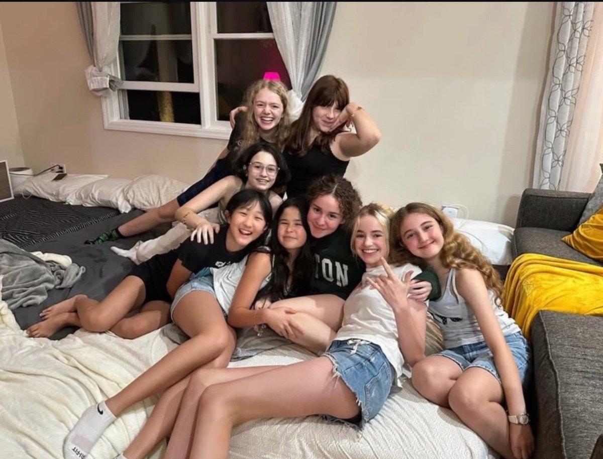 NellFisher_page's tweet photo. nell with the cast of the god of the woods, can't wait to watch!! https://t.co/Qn8eMyHzxm