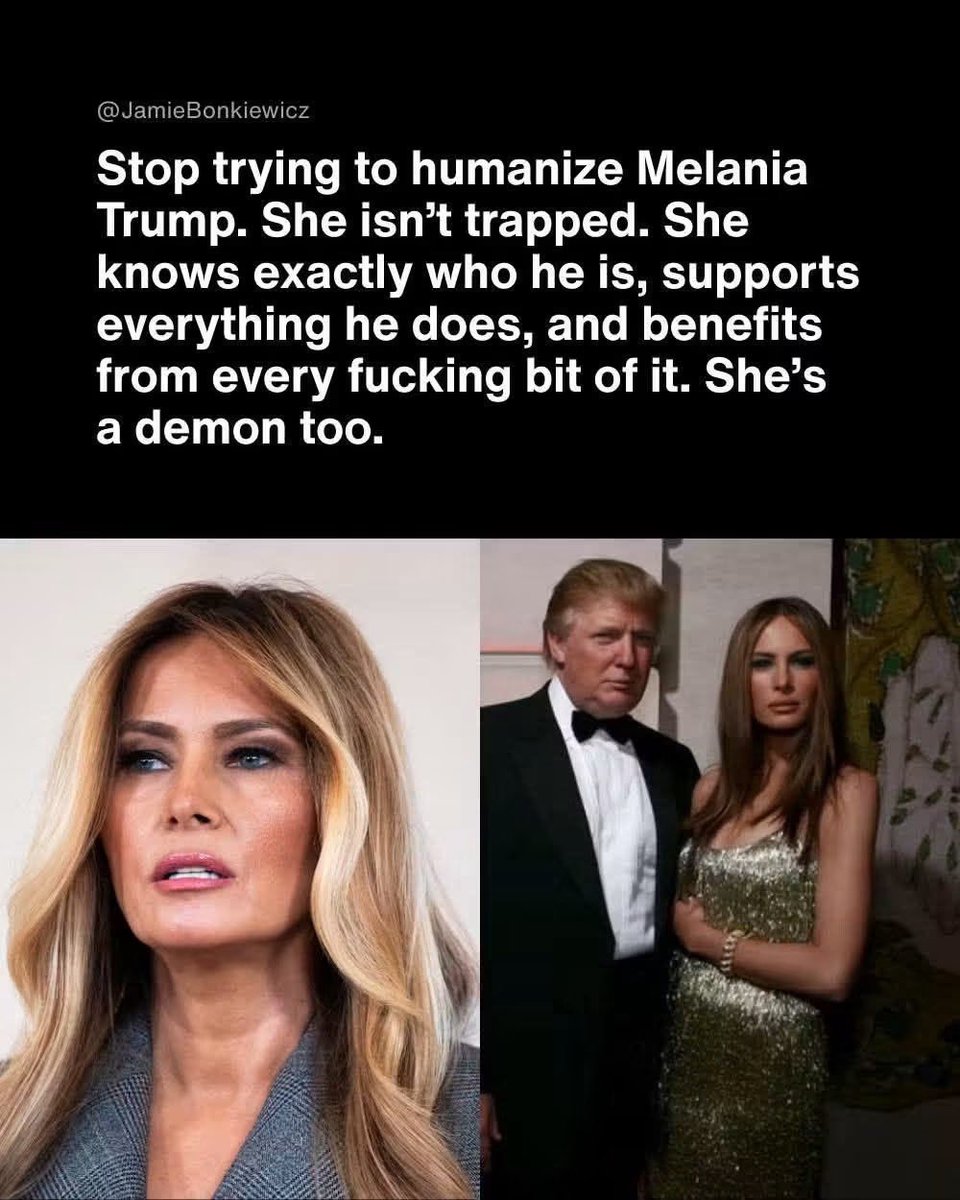Gianl1974's tweet photo. She chose him, and she stays with him. Don't forget she is a "birther" too. She is even worse than he is for staying with him. https://t.co/JZmcAqWXDF