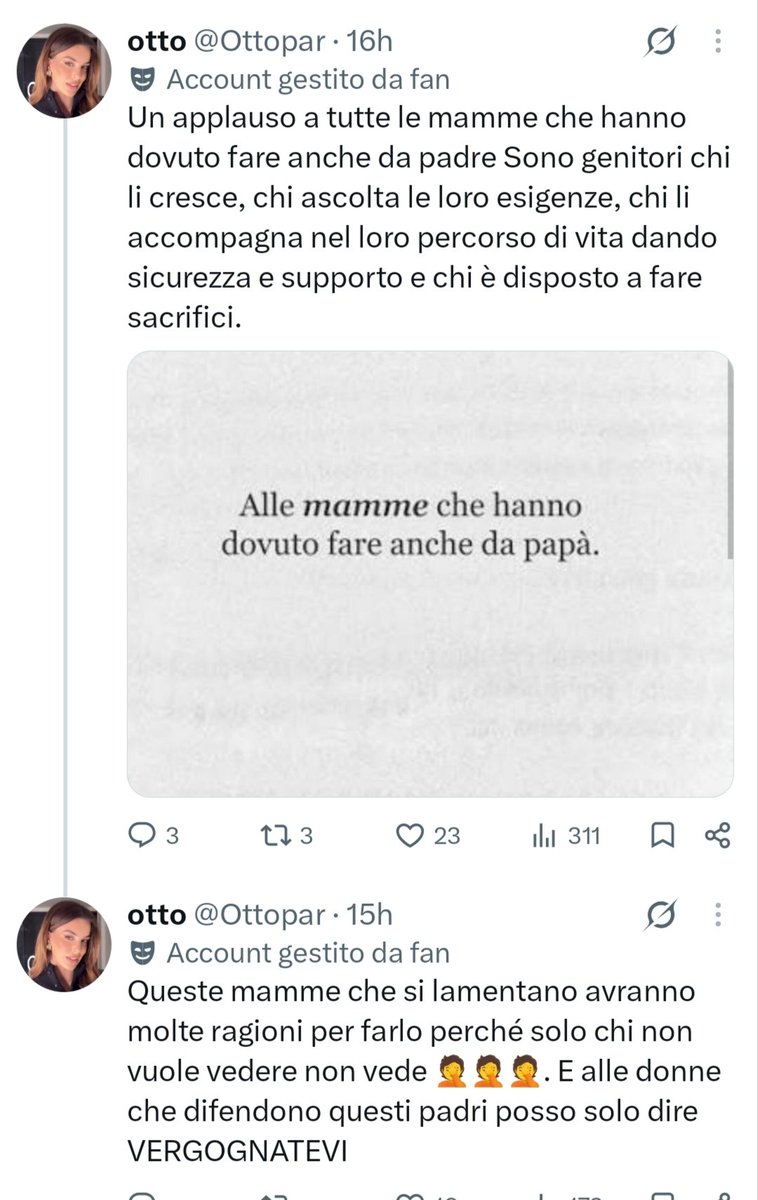ottopar1's tweet photo. A tutte le mamme che fanno anche da papà un grande applauso 👏👏👏👏
#sophiecodegoni https://t.co/rYLF7cf2pT