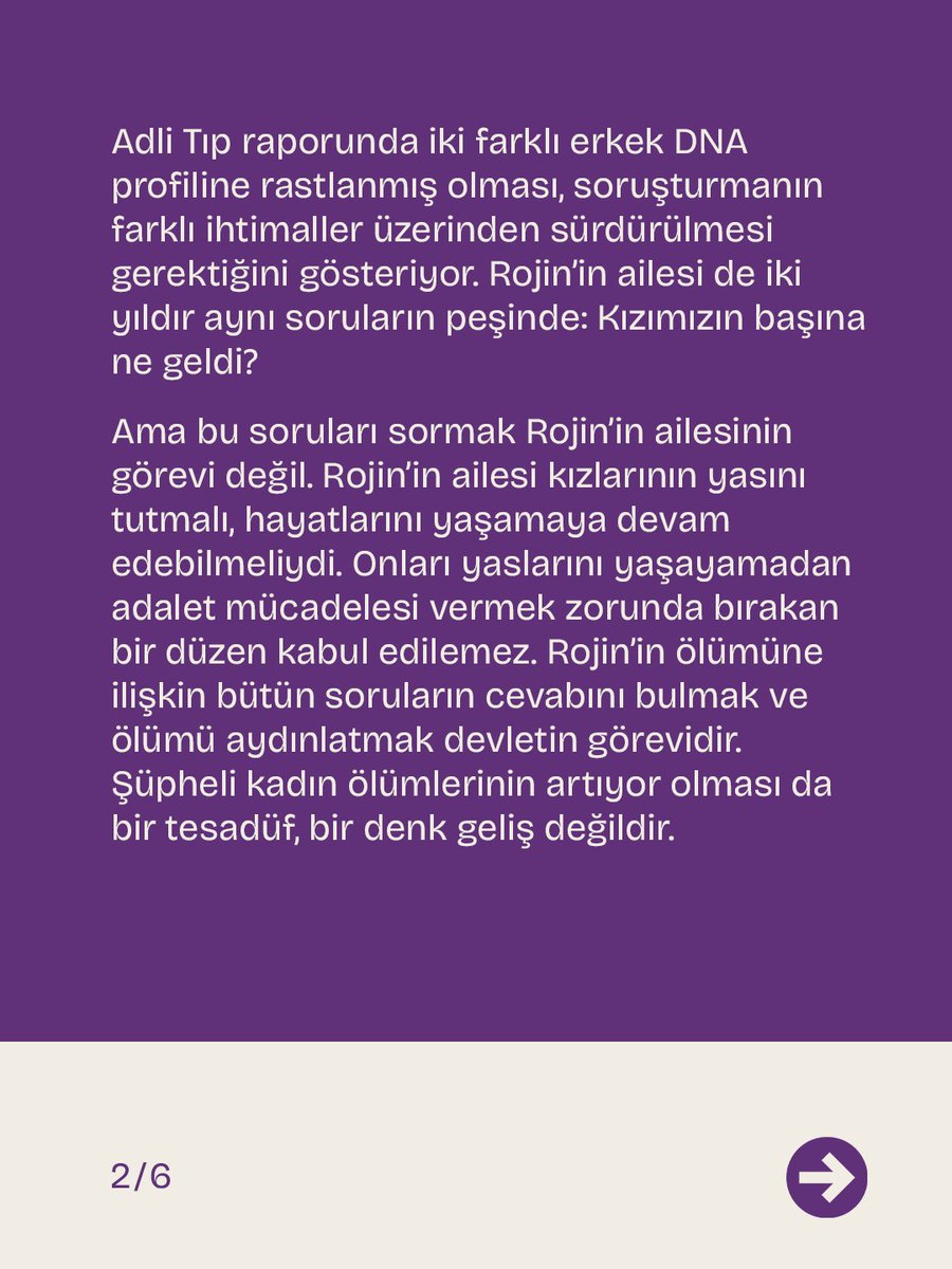 kcdplatform_'s tweet photo. 🟣 Rojin Kabaiş'i Unutmadık. 
Şüpheli Kadın Ölümlerinin Peşini Bırakmayacağız. 

"Bugün Rojin’i konuşurken yalnızca Rojin’i konuşmuyoruz. Rojin’le birlikte Mekiye’yi, Gülistan’ı, Aytun’u, Ceren’i ve şüpheli şekilde hayatını kaybeden, ölümü aydınlatılmayan kadınları hatırlıyoruz." https://t.co/f67OzGs16I