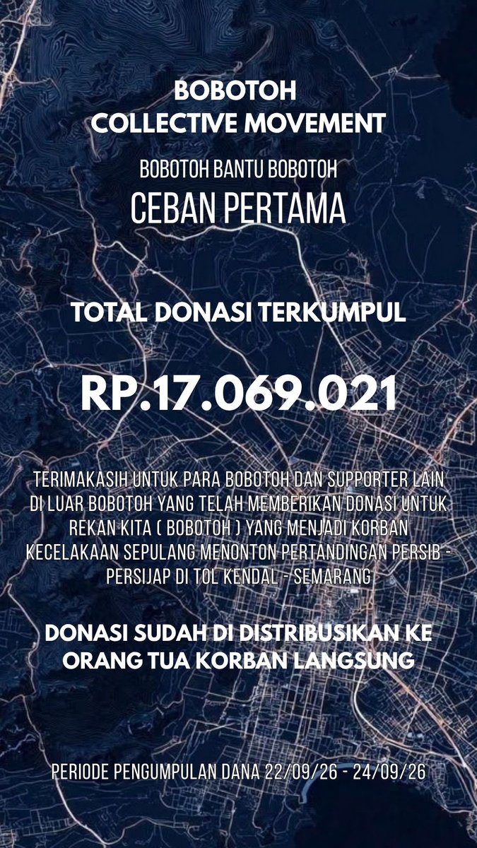 kampfirevampire's tweet photo. Demikian report , symbolis dan penyerahan donasi #Cebanpertama Bobotoh Bantu Bobotoh 
Haturnuhun semua yg terlibat baik dari kalangan bobotoh atau di luar bobotohdan semua yg sudah memberikan donasi nya semoga sehat selalu dan diberikan kelancaran segala urusan nya .. 

#unite https://t.co/co6LUCgDMb