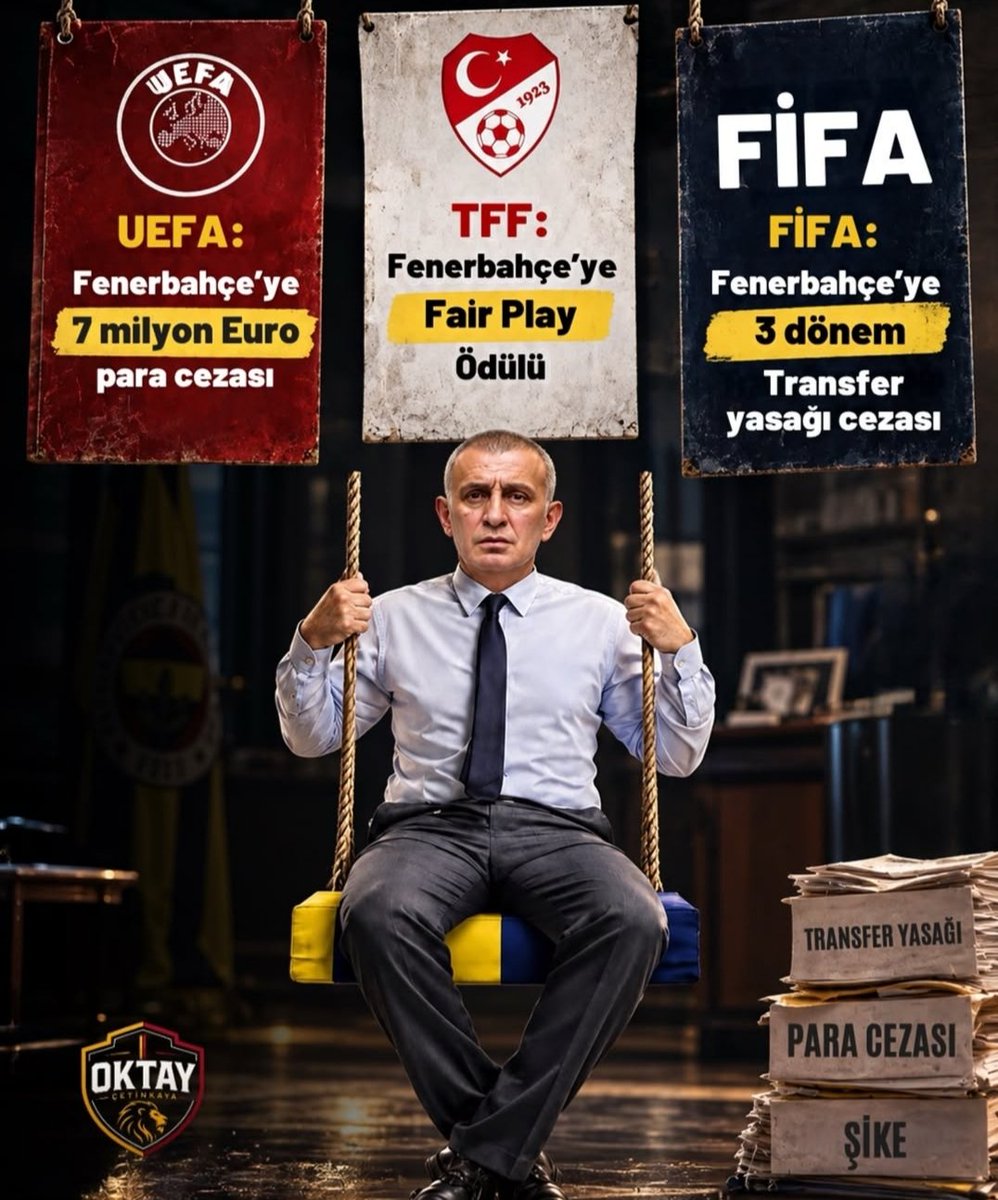 siyahtwitt's tweet photo. UEFA: 7 milyon Euro ceza
FIFA: Transfer yasağı cezası
TFF: 🙈🙉🙊 https://t.co/mGp5gU8nuu