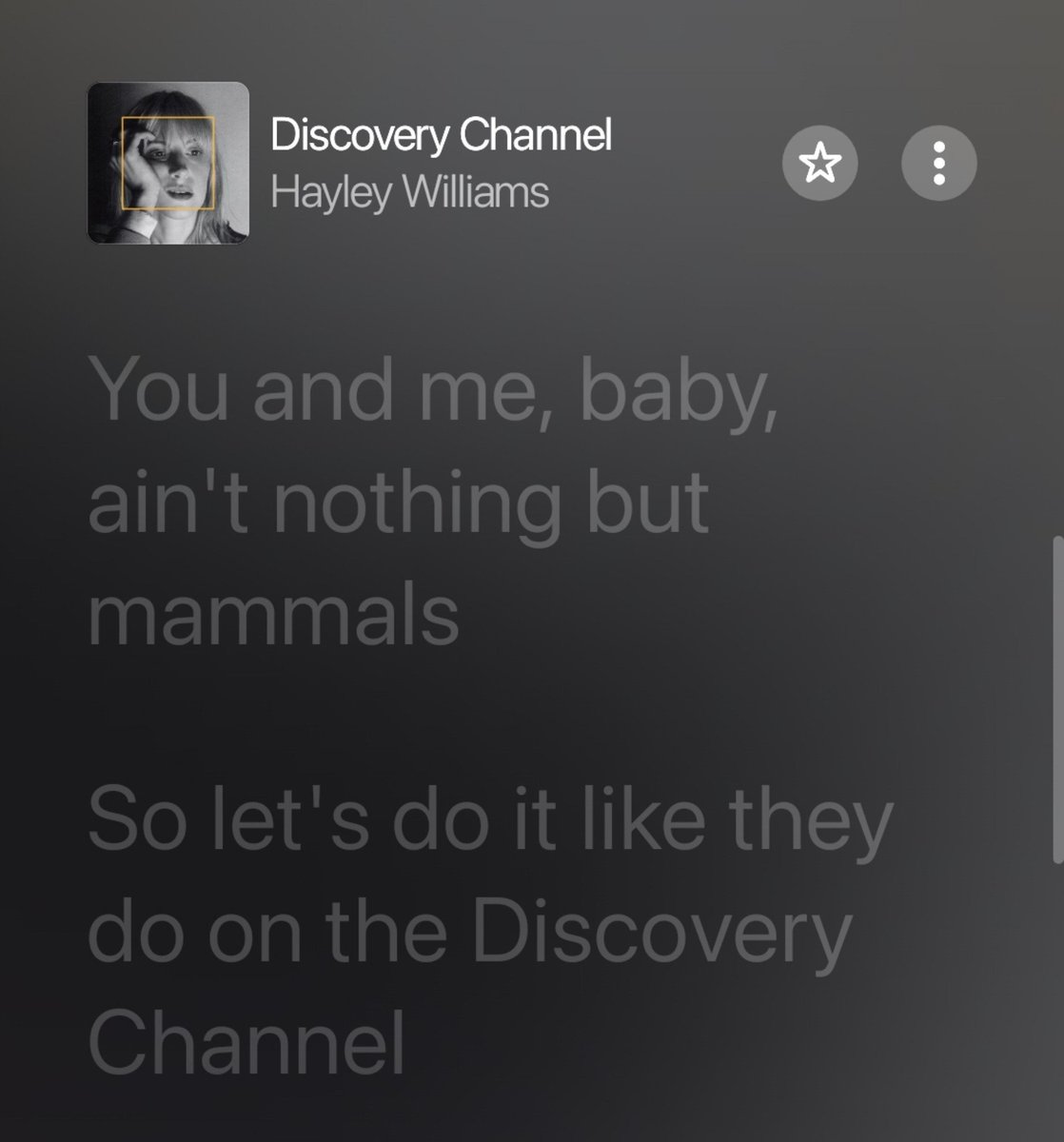 jinslovestory's tweet photo. Also I was listening to hayley's album that day (which, as a reminder, everyone praises as great music) and was wondering how if Taylor had written these lyrics, people would have chewed her alive😭😭😭 https://t.co/3cDxL6aF9p