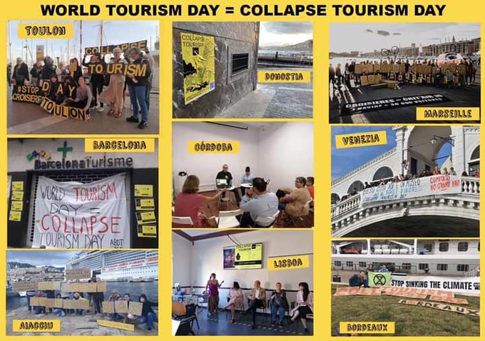 AssBarrisDT's tweet photo. Avui, 27 de setmbre, és el dia mundial del turisme i no tenim #resacelebrar
Com cada any els lobbies i poders públics s'omplen la boca parlant de sostenibilitat d'una indústria amb impactes socials, ambientals i climàtics bestials
#DecreixementTurístic JA!
Imatges d'altres 27/9👉 https://t.co/KLw6ar8thd