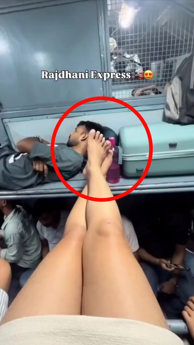 Delhiite_'s tweet photo. This is an AI-Generated Video... Pure Engagement Farming.

— Rajdhani Express does not have General coaches.
— And in real Indian General coaches, there is no space even to stand... let alone sit comfortably. https://t.co/yPUCZQ98iv