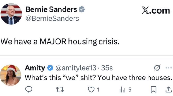 WallStreetMav's tweet photo. Bernie Sanders is your typical Socialist.

He has never produced anything in his life. All he does is offer economically illiterate policies that will make life worse for everyone. https://t.co/kTc8dAAhqb