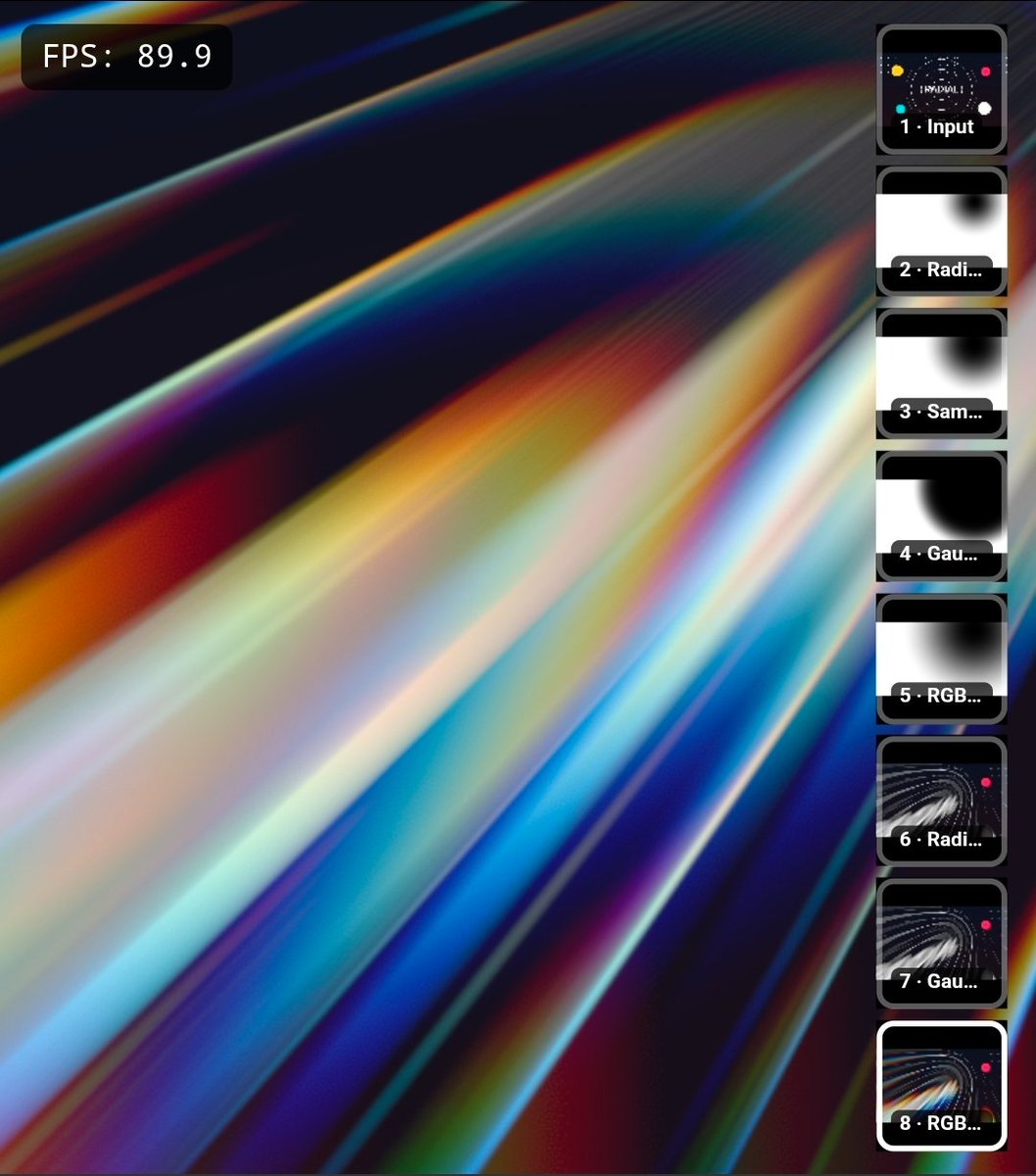 TheMirzaBeig's tweet photo. Radial blur -> Gaussian blur -> RGB split blur. https://t.co/kxMvgIjpod