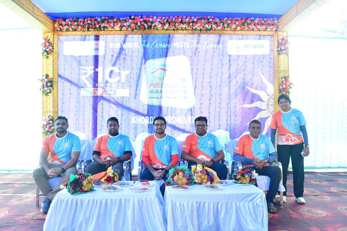 DMKhordha's tweet photo. 🌏 World Tourism Day 2026 | Khordha

A District-level Promo Marathon was organised at B.J.B. High School, Khordha, to mark World Tourism Day and promote the OMC Coastal Marathon, Puri.
Addl. District Magistrate Shri Pratap Chandra Beura inaugurated the event.
@CMO_Odisha https://t.co/i1miNXhUs3