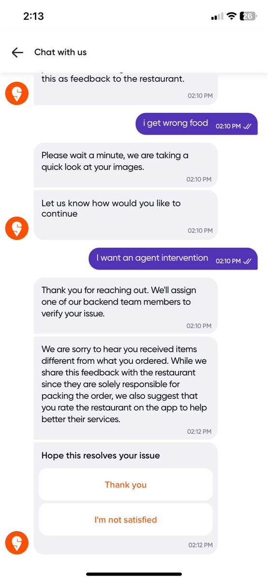 abhytwri0's tweet photo. I ordered and PAID through @Swiggy. The app says “delivered,” but I received what appears to be someone else’s @zomato order.

So where is the food I paid for? And what am I supposed to do with someone else’s food now?
I need this investigated, not an automated response. #swiggy https://t.co/QqvRAJEl2o