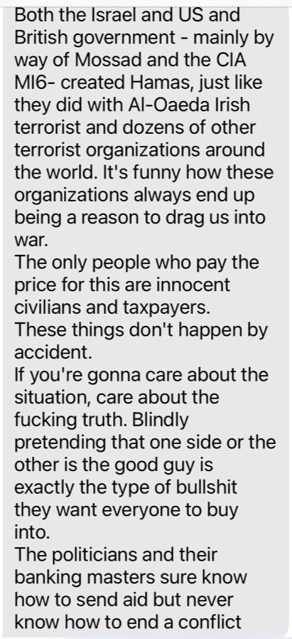 tony000000000's tweet photo. @TrevorJukes1 @koshercockney All terrorisim state controlled psyops 
The satanic fake Irish freedom fighters prove that beyond doubt that’s why they align themselves with the Palestine psyop insanity 
Vatican Jesuit MI6 CIA MOSSAD control 
twin towers Tavistock sq Oklahoma Boston Iran Iraq list is endless https://t.co/IMVAS1zAI5