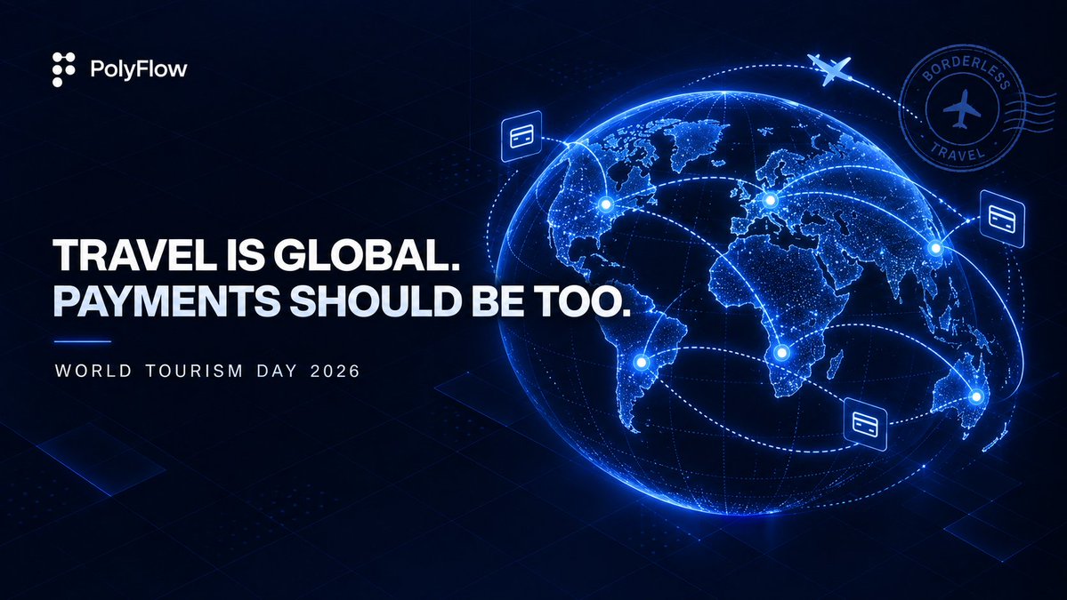 Polyflow_PayFi's tweet photo. Travel is global. Payments should be too. 🌍

As AI and digital tools reshape how we travel, payment infrastructure must keep pace—with seamless access, faster settlement and fewer borders.

The best travel experience shouldn’t stop at checkout.

Happy #WorldTourismDay ✈️

#PayFi #Stablecoins #DigitalPayments