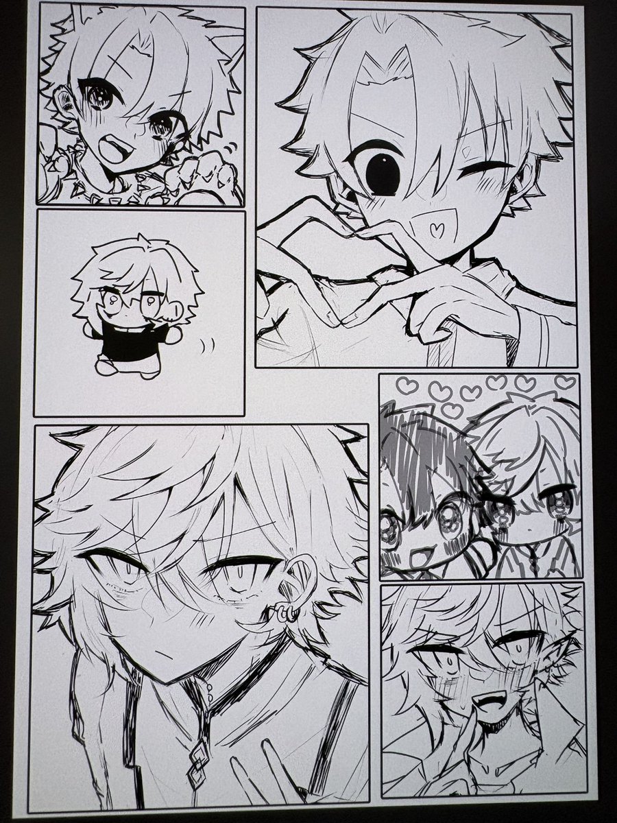 mo_chi_da_'s tweet photo. 友人にステッカーを描かせてる間に私は色紙の案を練り練りしてた https://t.co/otf6CU3qXP