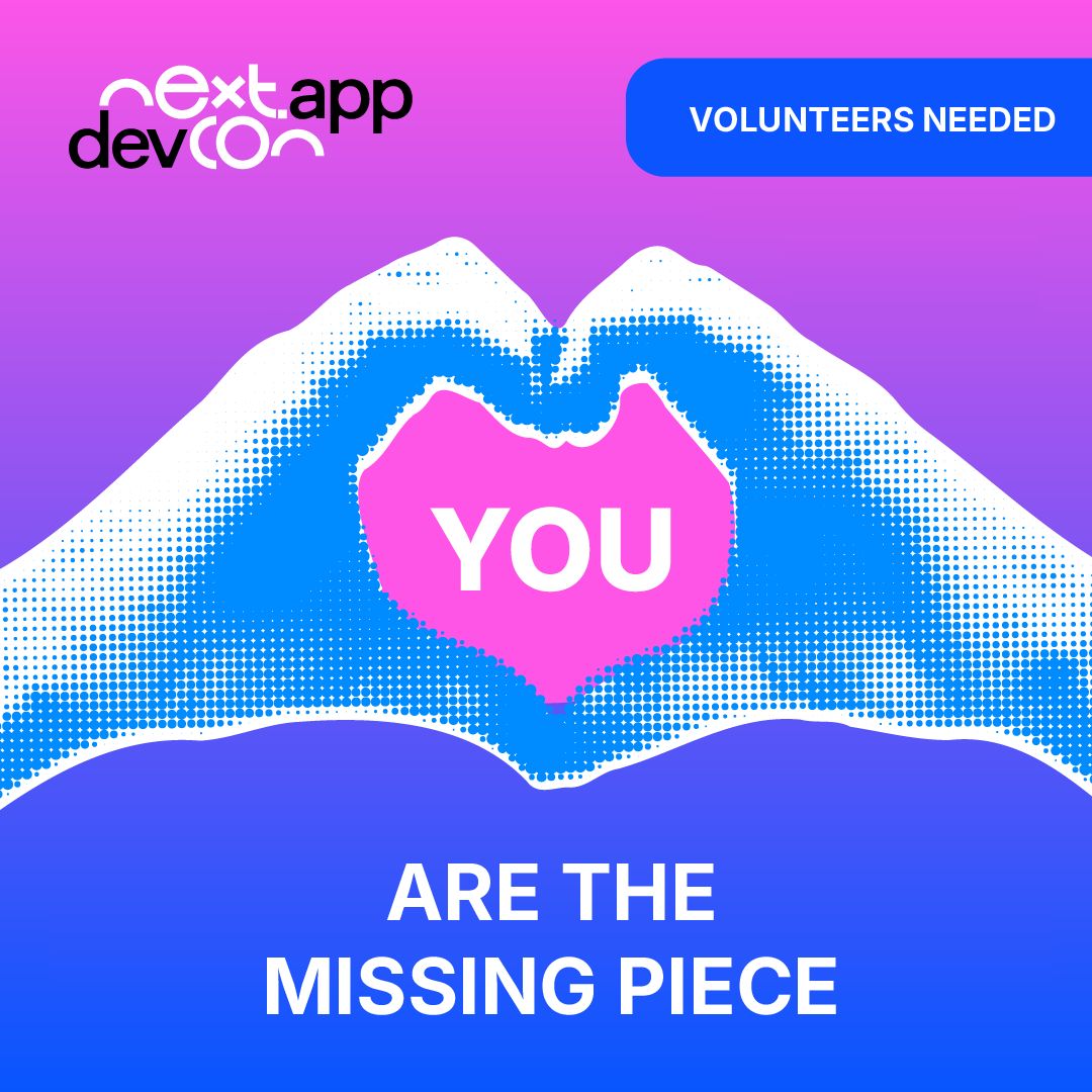 droidconBerlin's tweet photo. Missing piece energy. 🧩

Applications to volunteer at next·app devCon Berlin (Oct 7-9) are still open — and we've got spots across the board: stage managers, runners, and more.
If you want to be in the room where eight developer conferences come together, this is how you get there.

Apply here → https://t.co/1ZHvatMM6e

#nextapp26 #Volunteers #Berlin