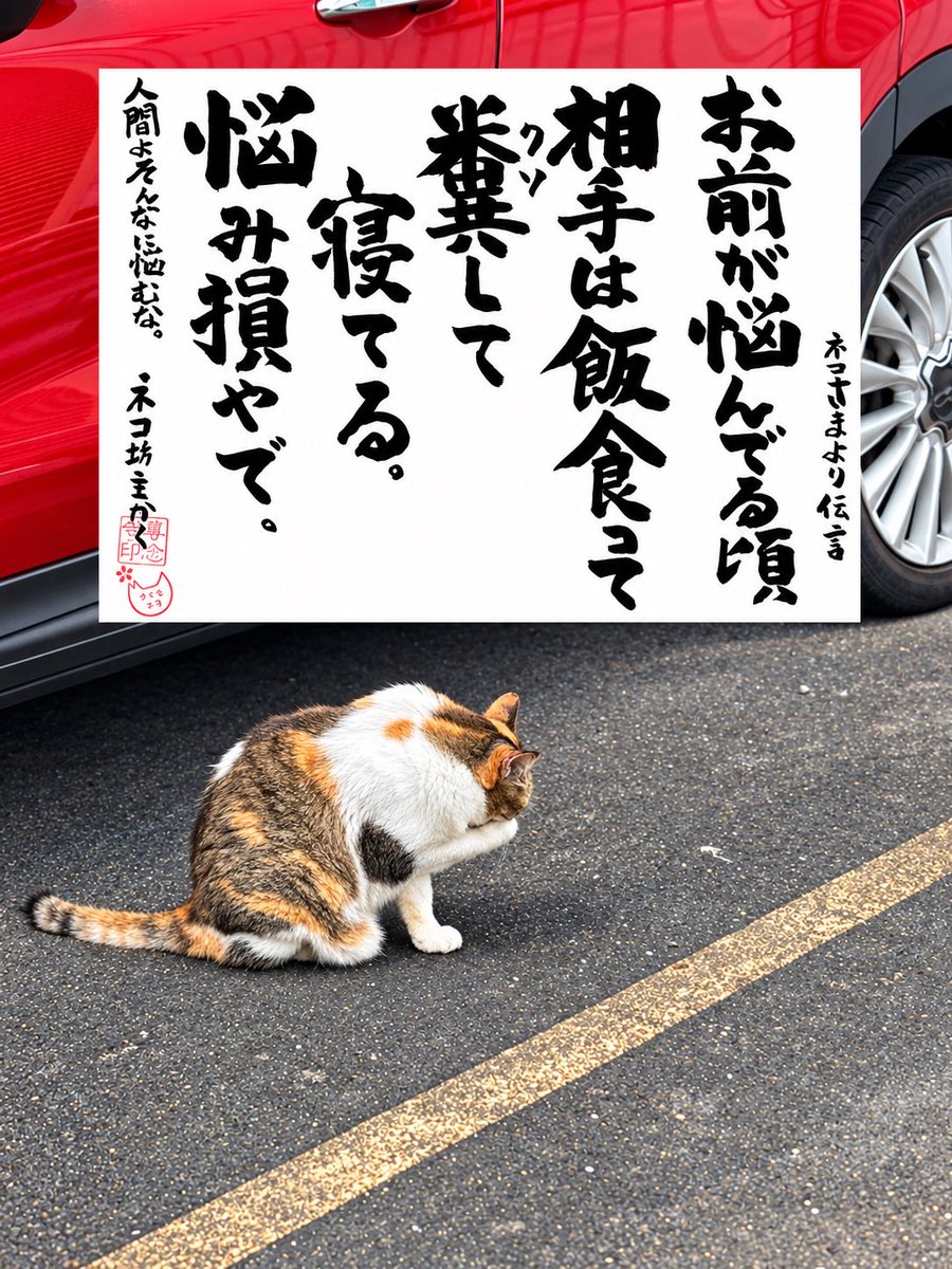 yabumoto610's tweet photo. ネコさんから人間さんへ今日の一言 https://t.co/TM6MUiINJp