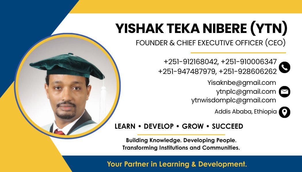 YisehakT's tweet photo. YTN Training and Consulting under Formation! https://t.co/uWGbWGNQxn