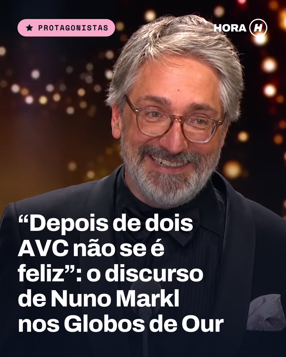ahorahnoticias's tweet photo. Nuno Markl venceu o Globo de Ouro de Personalidade do Ano em Entretenimento e emocionou ao recordar os dois AVC e homenagear quem o acompanhou na recuperação.
👉 Leia mais aqui https://t.co/i0Ky6HX5bS
#NunoMarkl #GlobosDeOuro #GlobosDeOuro2026 #SIC #Entretenimento https://t.co/gpAsjTpdpb