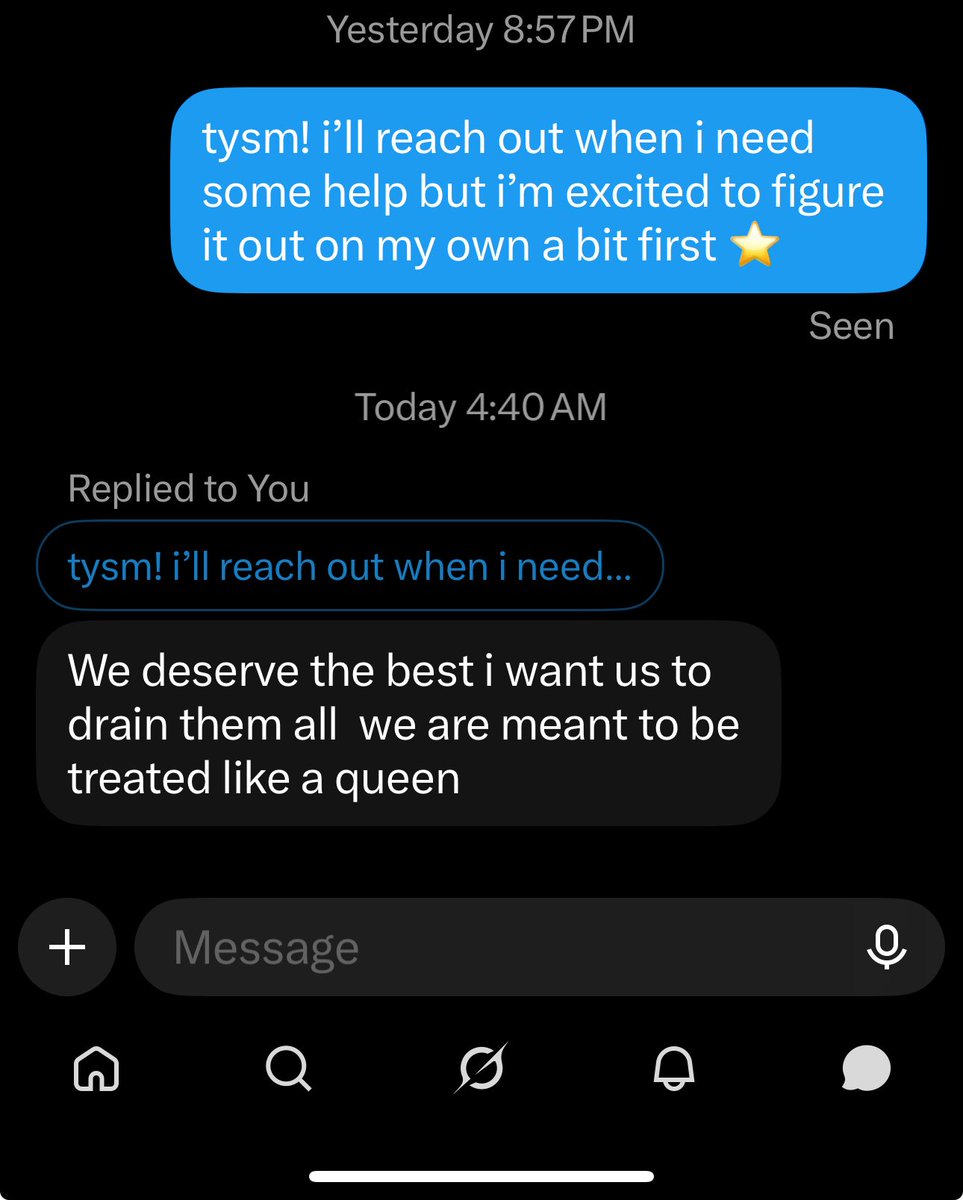 goddesscalli3's tweet photo. another scammer i presume

listen i’m a girls girl too but these bots out here don’t take no for an answer- and you’re TAKING my potential piggies like..gtfo. 

#scam #aibot 

human atm, human wallets, pay pigs, simps, and other girlies beware!! https://t.co/LM0FGiMq93