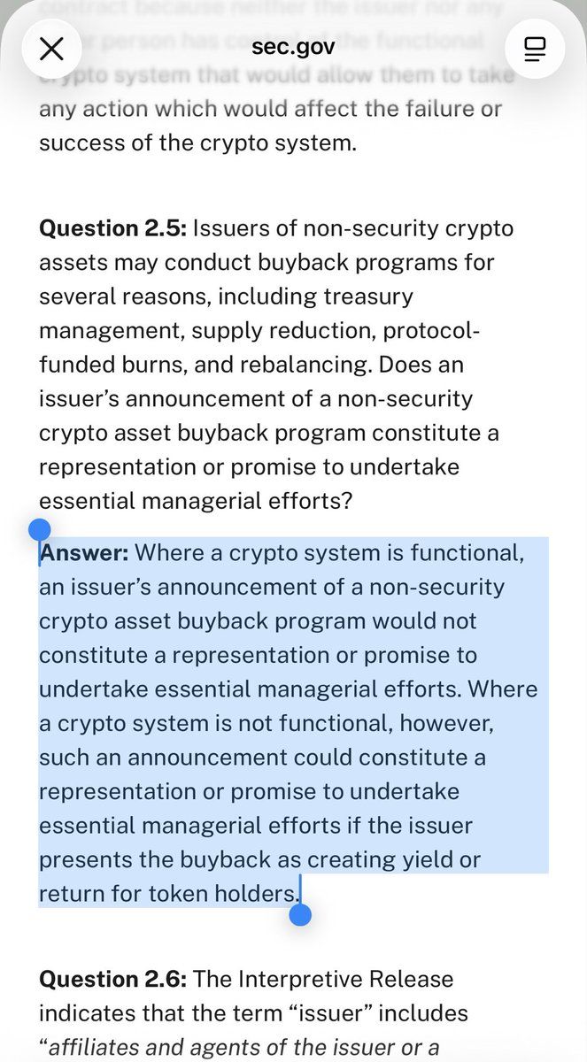 Web3Orbital's tweet photo. 🚨 THE ROAD IS OPEN. NOW IT’S TIME FOR PHALA TO ACT.

I’m calling on @PhalaNetwork / @PhalaFoundation to support the current community proposal for $PHA buybacks & burns.

The Phala ecosystem is expanding rapidly: Phala Cloud, TEE GPUs, AI agents, Venice, SOON, and new integrations. But one crucial piece is still missing — a direct economic link between Phala’s business growth and the value of $PHA.

At the same time, regulatory uncertainty around buyback mechanisms is becoming clearer. SEC staff has explicitly stated that, for a functional crypto system, announcing a buyback program for a non-security crypto asset does not, by itself, constitute a promise to undertake “essential managerial efforts.” The guidance specifically mentions supply reduction and protocol-funded burns.

This removes one of the key arguments against the concept of buyback & burn.

Phala already has the infrastructure, real customers, growing compute demand, and revenue.

Now it needs a mechanism that transfers part of that value back to the token:

Revenue → Buyback $PHA → Burn 🔥
Profit → $PHA + Treasury
Phala growth → measurable value for the $PHA economy

@PhalaNetwork, support the proposal and make $PHA the economic heart of the Phala ecosystem.