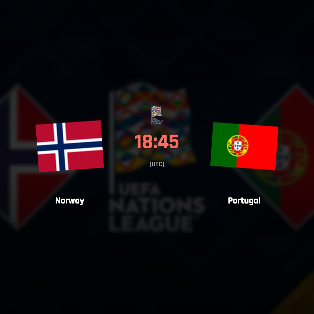 tsportlivescore's tweet photo. TSport Livescore Match of the day: Norway 🆚 Portugal

⚪️ Tournament: UEFA Nations League 🇪🇺
⚪️ Start time: 18:45 (UTC)

Follow at TSport Livescore! https://t.co/JLMV6lbpmE