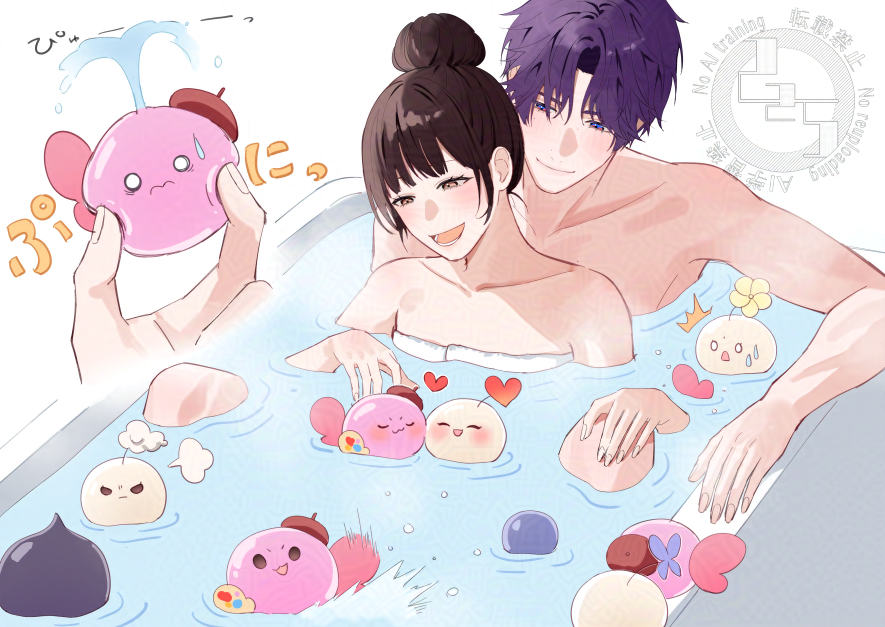fu2ji2ko5's tweet photo. お団子 つまんだら水が出てきてとってもかわいい（ホム主）（再掲） https://t.co/WxIofQzR0y