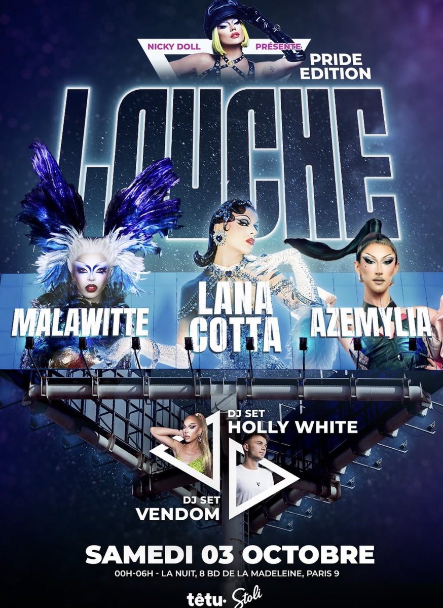 ginpasnette's tweet photo. 3 octobre, meilleure date de l’année 2026 en 4 affiches 🌈

#Pride #marguerite #DragRaceFrance https://t.co/WXXHMvrOAK