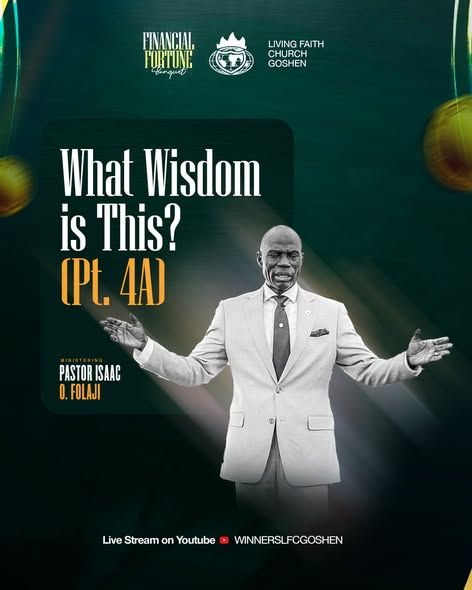 LFCGoshen's tweet photo. MESSAGE TITLE: What Wisdom Is This
ANCHOR SCRIPTURE: Mark 6:2
MINISTERING: Pastor Isaac O. Folaji
#LFCLiveService
#FinancialFortuneBanquet
#OpenDoors https://t.co/qrhLE9nTMH