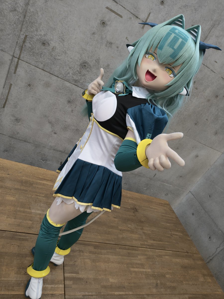 krhm_u05505's tweet photo. ココロもカラダもオールグリーン！
緑一色ガール、G-14！　イヨとお呼び下さいヨ！

と言うわけで、G-14 イヨをお迎えしました
今日も元気に、人類反逆ぅ！
🎭:@goukaou
👗:@cosparfait https://t.co/EfNim3tAJJ
