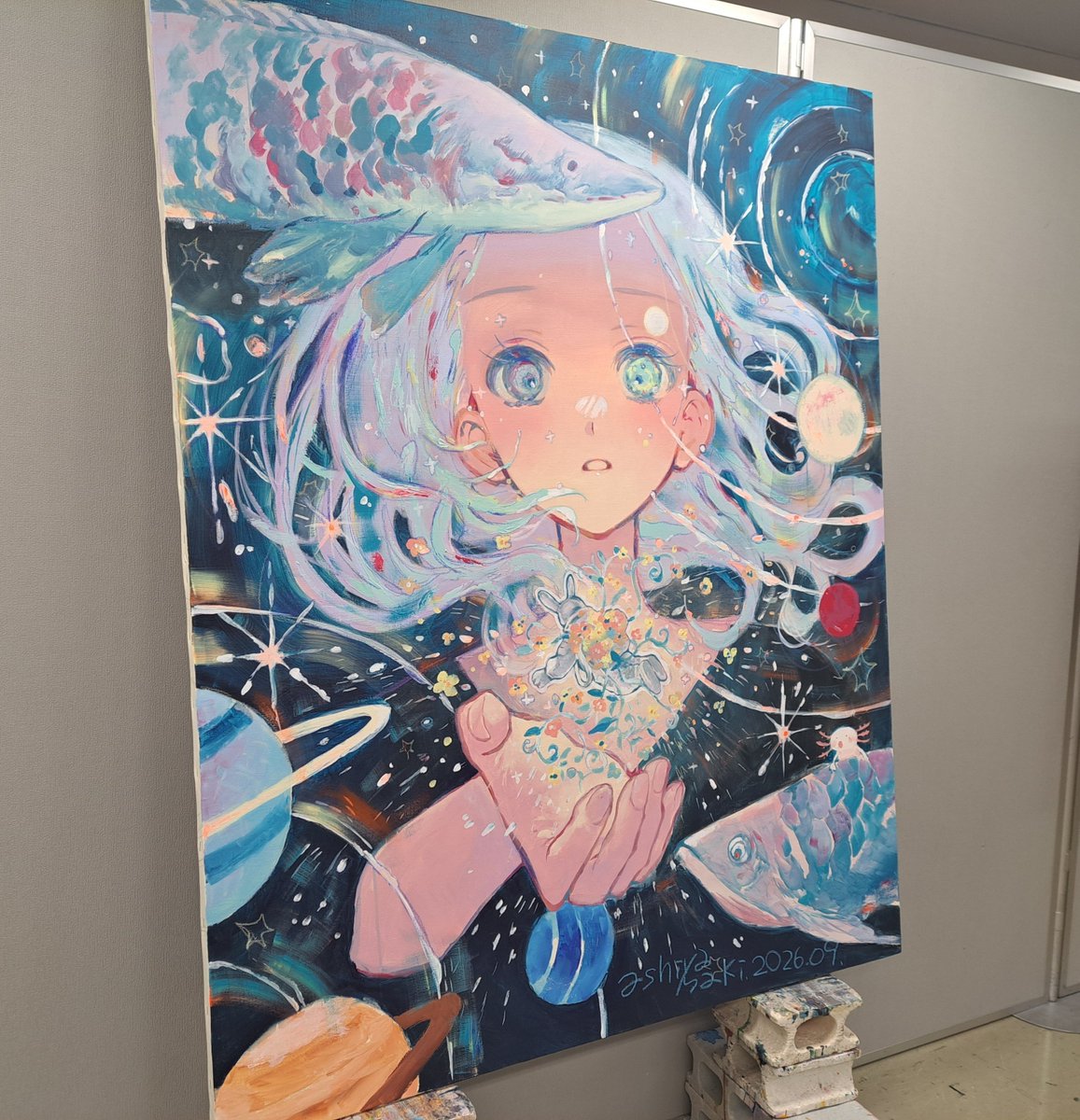 kikan_s_ss's tweet photo. #ARTdecoration に
ご来場いただきありがとうございました！

芦屋マキ@a0z0o0さんが
100号の作品を描きあげました🎉

2日間のライブドローイングの様子は
2027年1月20日発売の
#スモールエス でお届け予定❣️

楽しみにしていてください✨ https://t.co/x2Xzvw0vMP