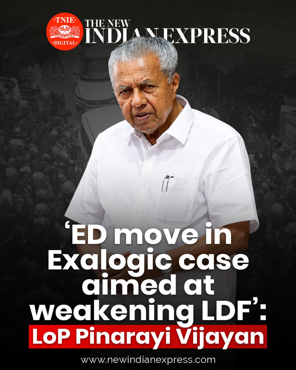 xpresskeralam's tweet photo. Pinarayi alleged that ED action was politically motivated and accused BJP and RSS of targeting the CPM and LDF, while alleging that the UDF was also supporting the move.
🔗https://t.co/X8nLR4oVYg
@PrabhuChawla @pinarayivijayan @Harikrishnabee #PinarayiVijayan #EDRaids #Keralam https://t.co/S0hUVUFzKE