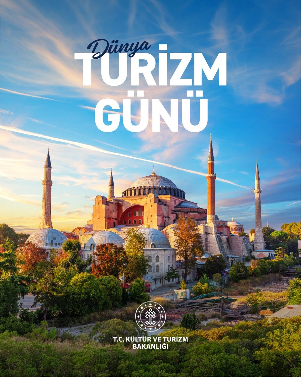 TCKulturTurizm's tweet photo. Binlerce yıllık tarihi, eşsiz doğal güzellikleri ve zengin kültürüyle Türkiye, her mevsim yeni keşiflere kapı açıyor. 🇹🇷

Ülkemizin eşsiz mirasını korumak, turizmin sunduğu fırsatları dört mevsim boyunca her bölgemize taşımak ve Türkiye’yi dünyaya tanıtmak için çalışıyoruz.

Turizme emek veren tüm çalışanlarımızın ve sektör paydaşlarımızın 27 Eylül Dünya Turizm Günü kutlu olsun!