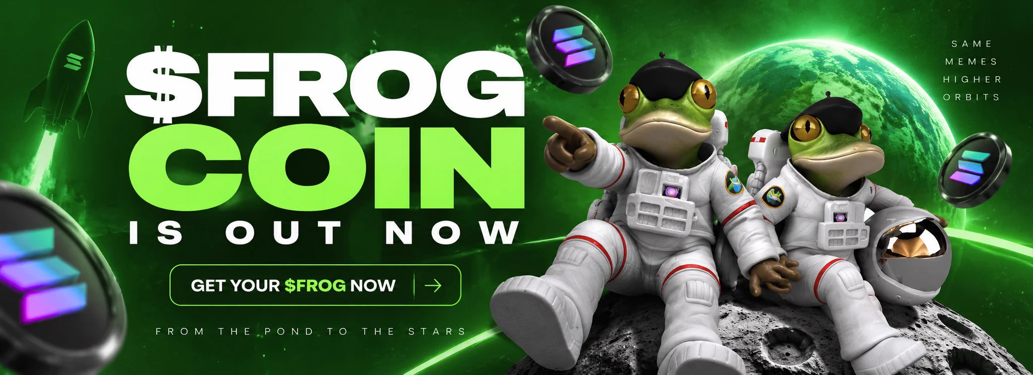 frog on X: "$FROG IS OUT NOW 🐸🚀 The pond is behind us. The mission has ...