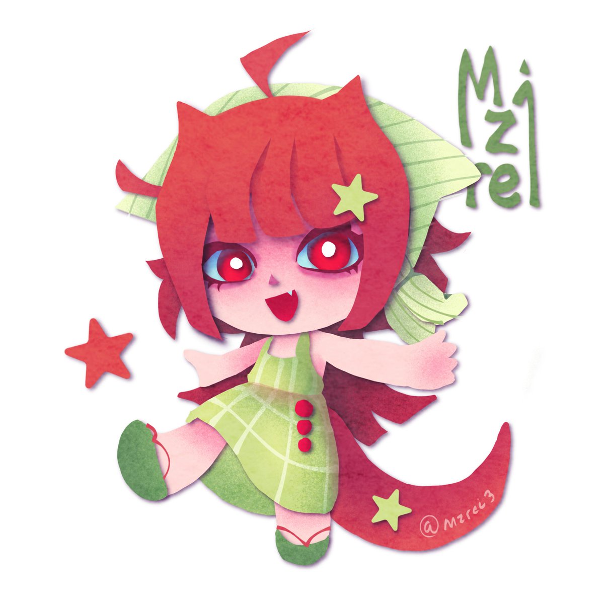 mzrei3's tweet photo. Trying felt artsyle 
#digitalart #chibi https://t.co/jcvzr7Vsmq