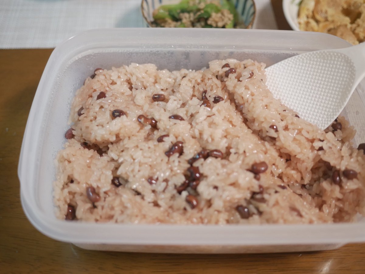 nico_chan0906's tweet photo. お赤飯炊いた（昼間にだけど）
大の里おめでとう
#おめでとう大の里 
#sumo 
#大相撲秋場所千穐楽 https://t.co/kUmcX2myjU