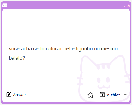 clarionrox's tweet photo. Não são a mesma coisa. 

Tigrinho é Cassino Online, e Bet é aposta esportiva. O primeiro é bem mais nocivo. 

A razão é simples: Se você aposta que o Cruzeiro vai ganhar, você tem que esperar o jogo pra ver o resultado. No mínimo vai demorar algumas horas. No máximo, vários dias.

Já nos Tigrinhos da vida, você aposta. Perde. Aposta de novo. Perde. Aposta mais uma vez. Perde mais ainda. Tudo isso num espaço de 30 segundos. 

É possível perder centenas de vezes no cassino online no espaço de tempo de uma única aposta esportiva. 

Isso pra nem entrar no mérito que o resultado da bet vem de algum evento do mundo real, enquanto o resultado do tigrinho é decidido pela própria plataforma.

Quando o pessoal fala no terror das bets, geralmente estão falando dos tigrinhos da vida, mas o nome "Bet" acabou virando um termo genérico e misturando as duas coisas.

Anyway, não é a minha luta. Não vou ficar militando sobre isso.