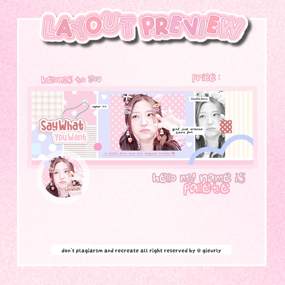 gieurly's tweet photo. 💌 — help repost ya, thankies!

kenalan kenalin yuk sama catalog layout aku yang baru ini 🍥 bisa kasi tau aku baik baik kalau ada kemiripan sama yang lain ya 🌸⭐️ layout modelnya ufs https://t.co/OrVcXpGriQ dan aku juga open titip dengan harga yang sama 😆🎀

#bealanja https://t.co/Yr3nC1b4h6