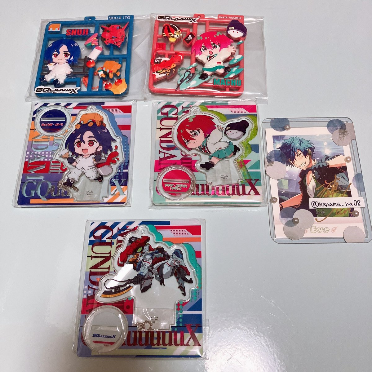 nanana_na08's tweet photo. 【譲渡】ガンダム　ぷらっとこれくしょん Gundam GQuuuuuuX ジークアクス　トコトコアクリルスタンド

譲：マチュ（アマテ）、シュウジ、*ジークアクス
求：記載額＋送料

・ぷらっと→1000、トコトコ→800
・*>同キャラまとめて優先
・手渡しor郵送

お気軽に🙇‍♀️ https://t.co/AIDOoUAV08