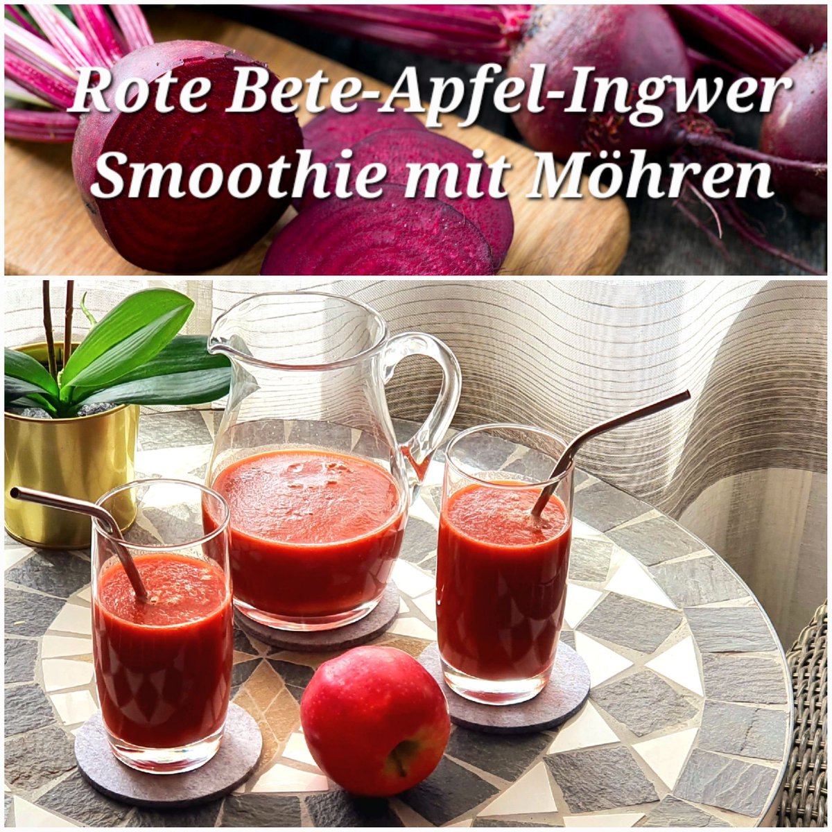 JurgenSpiess's tweet photo. #frühstück #smoothie #rotebete #apfel #möhre #ingwer
Sonntag. Der Wochentag, an dem man mehr Ruhe an denken soll und sich mehr Zeit lassen darf...
...wobei ein "Rote Bete-Apfel-Ingwer Smoothie mit Möhren" für einen leichten Start in den Tag sorgt.
Aber den mit schon mit Pfiff! https://t.co/VMPnYKff5D