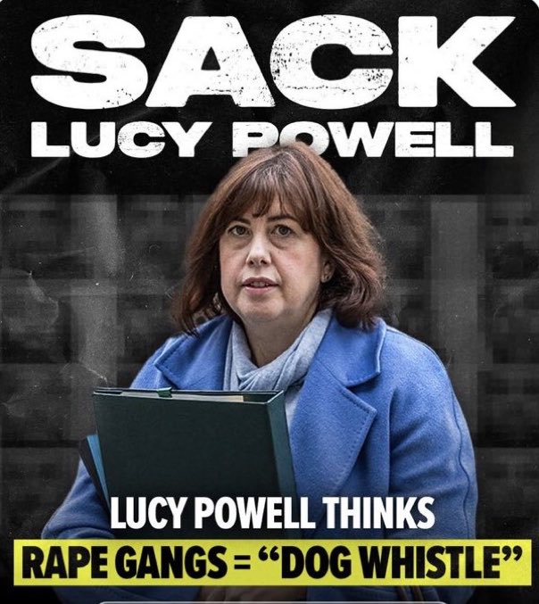Neccccy's tweet photo. How has 

Muslim loving, 
White hating, 
Rape advocating

Lucy Powell still got a job https://t.co/gdhcGC4P2X