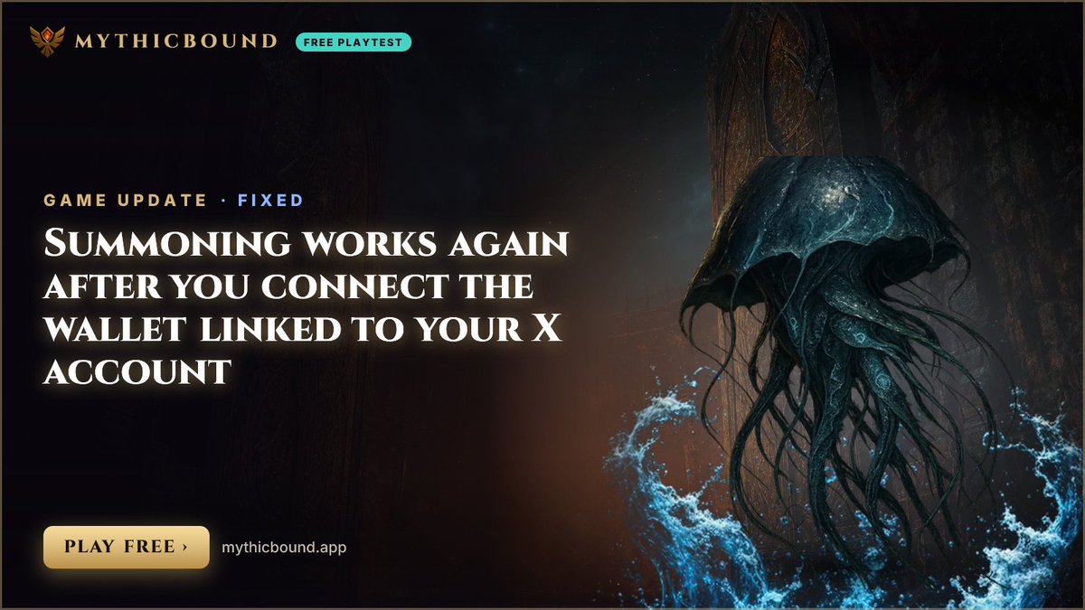 MythicboundSol's tweet photo. If you signed in with X and then connected your wallet, the game thought you were already signed in and never asked the wallet to sign. Every purchase was refused.

#MythicBound #Solana https://t.co/OmQu3auw6O