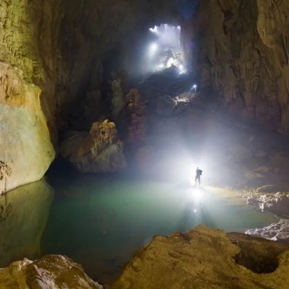A Jungle Growing Inside the World’s Largest Cave

Deep inside Vietnam’s Son Doong Cave, entire forests grow beneath enormous limestone walls. Natural skylights 