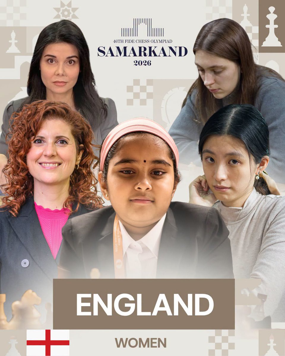 ecfchess's tweet photo. The final round in Samarkand! 💥

England are playing their final matches of the Olympiad:
♟️ Italy 🇮🇹 v England 🏴󠁧󠁢󠁥󠁮󠁧󠁿
♟️ Philippines 🇵🇭 v England 🏴󠁧󠁢󠁥󠁮󠁧󠁿

Follow live:
♟️Liveboards @lichess: https://t.co/ksoeDI1V75

📺 Commentary @chess24com: https://t.co/K6npl20Vgo

#ChessOlympiad https://t.co/Y044Rw96tY