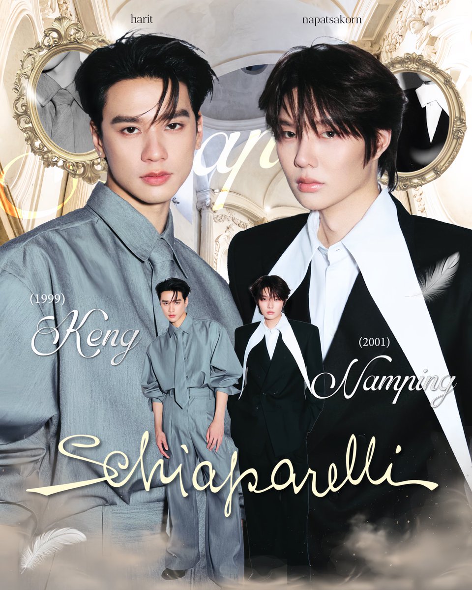 __rollingpinn's tweet photo. The Paris countdown officially begins with KengNamping heading to Schiaparelli SS27. 

The Paris fashion diary is about to get very interesting.✨

( ★* ) 
#KengNamping 
#Schiaparelli  #PFW @Schiaparelli 
#KengHarit #nampingster https://t.co/ylqb8J7b3a