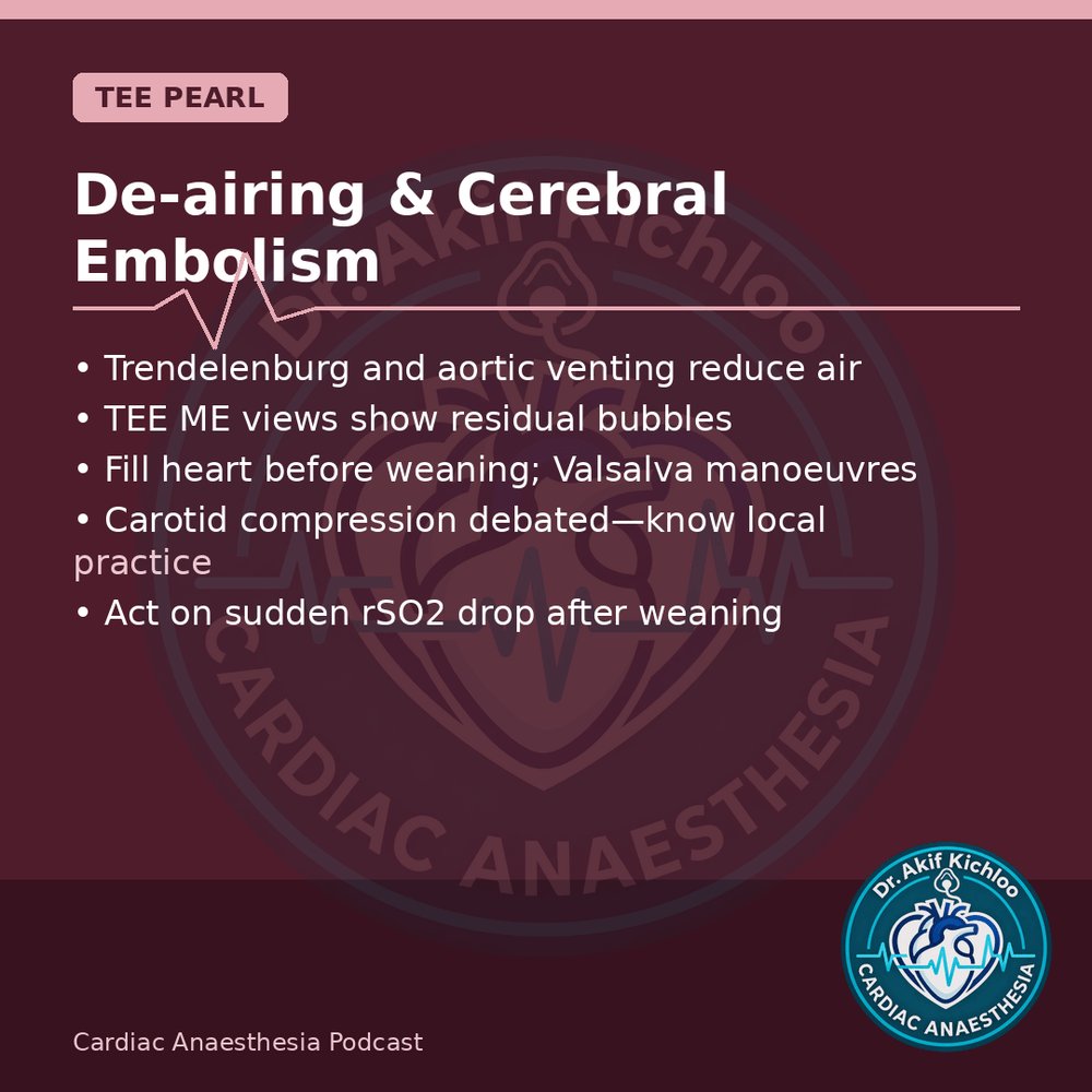 akifkichloo's tweet photo. RV, PHT &amp; Air
Milrinone vs dobutamine, PHT crisis, OLV for mini-valve, de-airing.
Cardiac Anaesthesia Podcast
#CardiacAnaesthesia #CardiacAnaesthesiaPodcast #MedEd #CardiacOR https://t.co/RZ94JU464p