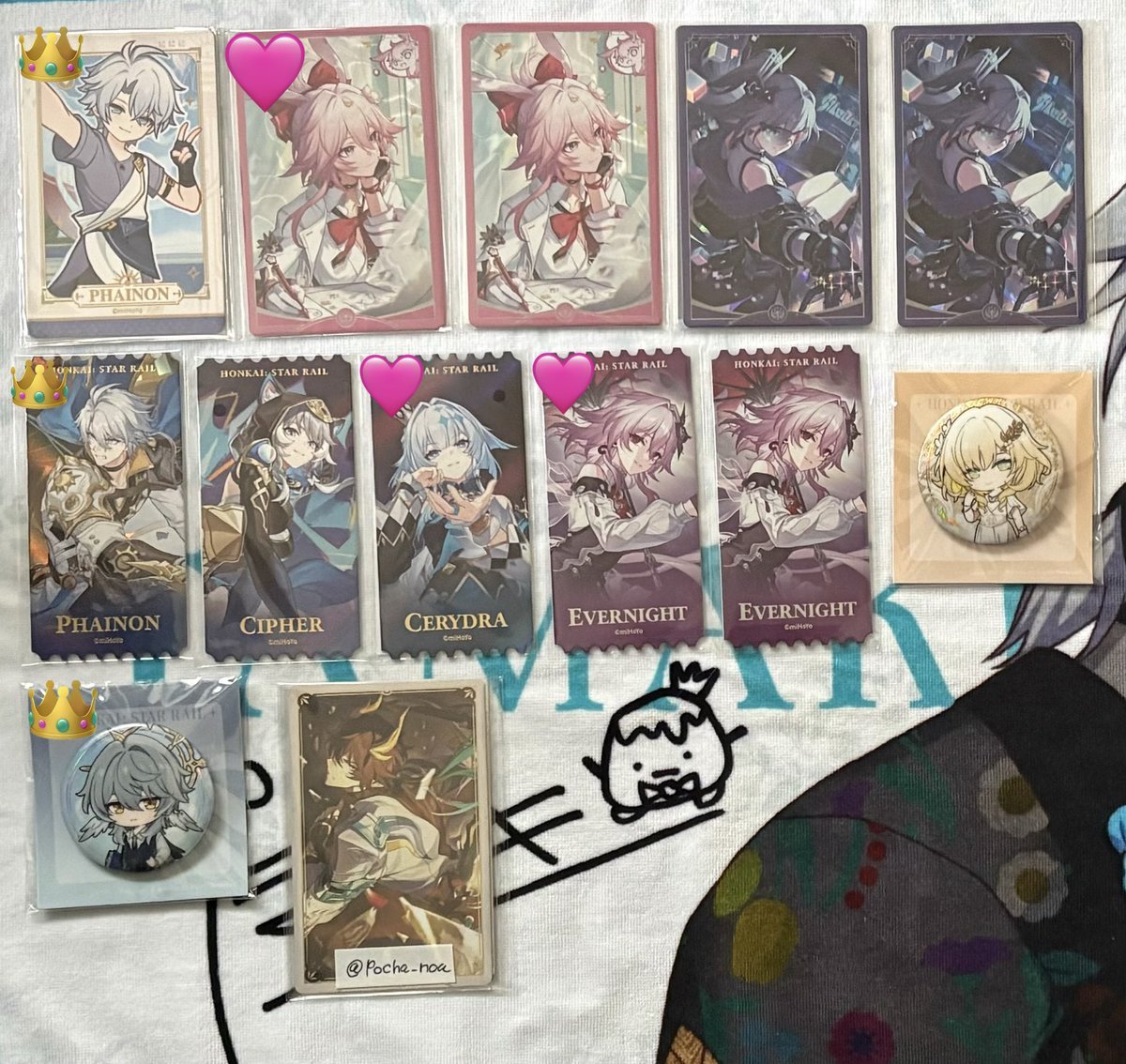 pocha_noa's tweet photo. 原神 スタレ タオバオ 特典 交換 譲渡

譲 画像参照

求 異種 丹恒、モーディス、アルハイゼン、フリンズ、キィニチ、七七>希望額(600～)＋送料
色紙は1000～

放送者はアルハイゼン、フリンズとの交換のみ
👑は交換🩷は他含む譲渡のみ

初回プロカ必読
郵送のみ
お気軽にお声掛けください https://t.co/AXZjb1V4b5
