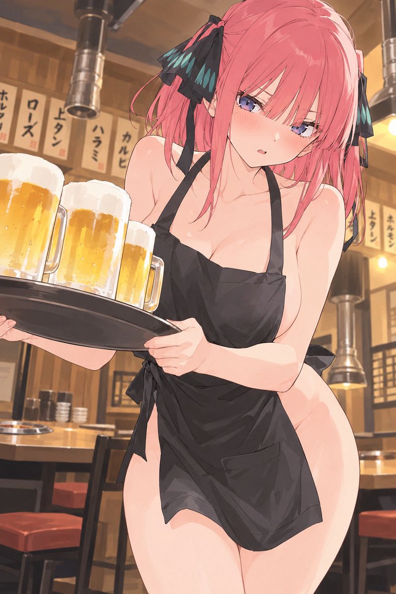 mh_0831__'s tweet photo. 焼肉屋店員の中野二乃 https://t.co/EqwvR0lEFh